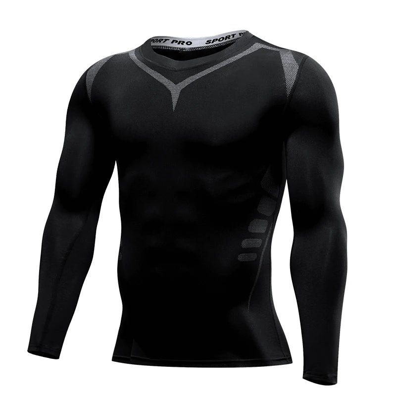 Men's compression sports set by Corporación Turística, includes a fitted athletic suit for active wear and training.