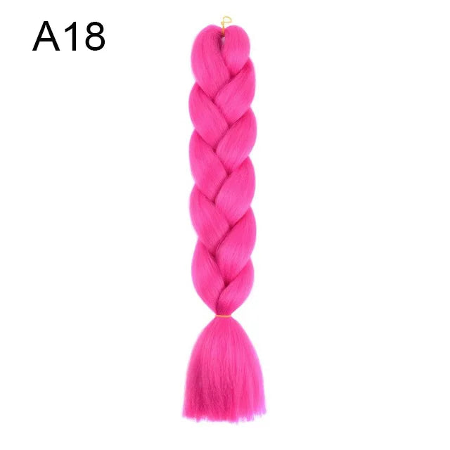 24-inch ombré synthetic braided hair extension from Corporación Turística, displayed in a close-up shot.