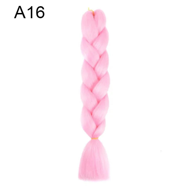 Synthetic ombré braided hair extension, 24 inches, from Corporación Turística, displayed in a package.