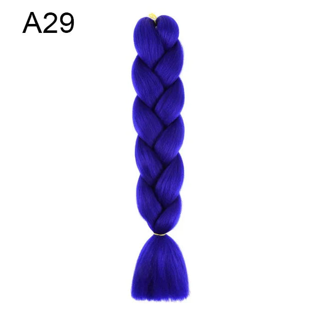 Synthetic ombré braided hair extension in 24 inches, one pack, featuring a natural-looking gradient color, by Corporación Turística.