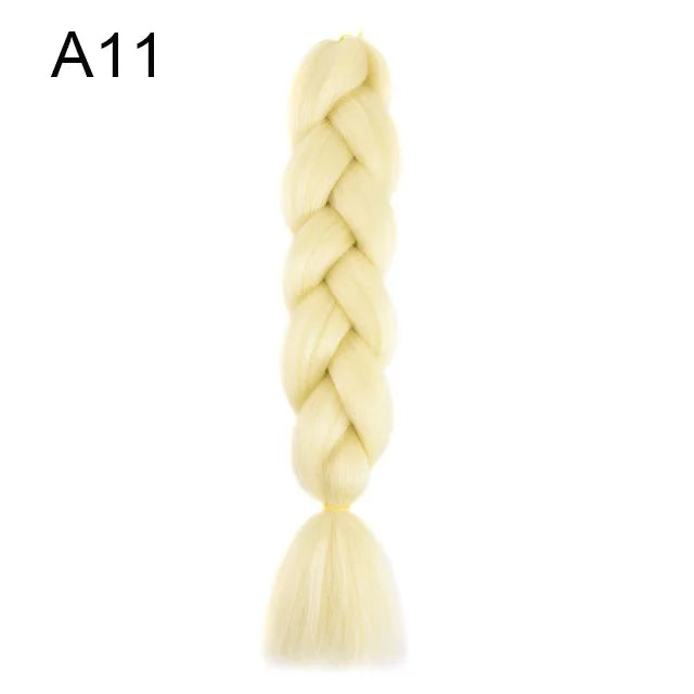 24-inch synthetic ombré braided hair extension in a single pack, showcasing a natural gradient color from Corporación Turística.