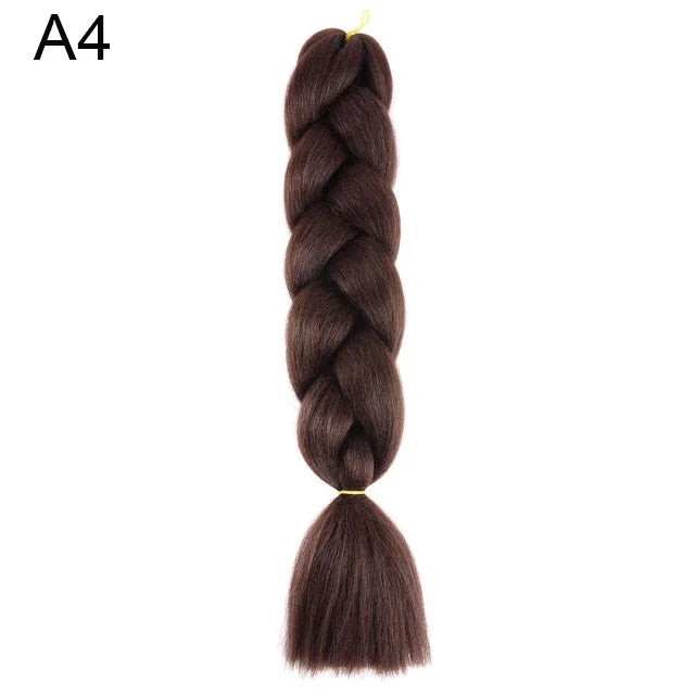 Synthetic ombré braided hair extension, 24 inches long, from Corporación Turística, shown in a close-up image.