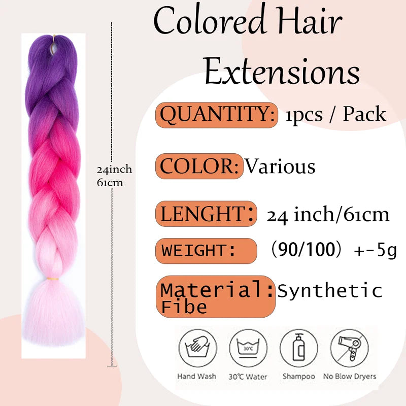 Long synthetic Yaki braid extensions from Corporación Turística, 24 inches, straight, natural black color, shown in a single bundle.