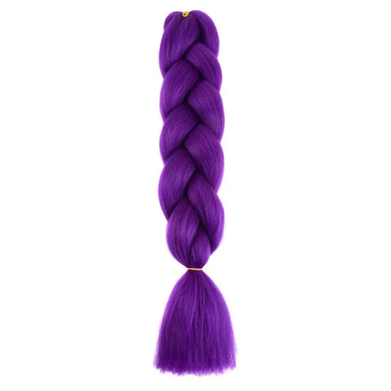 Long synthetic Yaki braids, 24 inches, straight style, from Corporación Turística, shown in a natural black color.