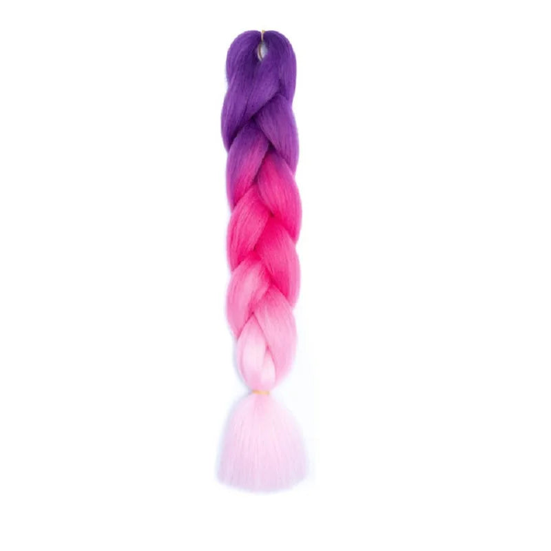 Long synthetic Yaki braids, 24 inches, straight, natural-looking hair extensions by Corporación Turística.