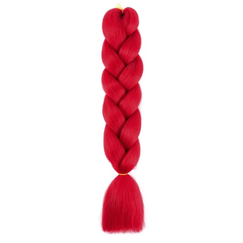 Long synthetic Yaki braids, 24 inches, straight style, from Corporación Turística, shown in a close-up image.