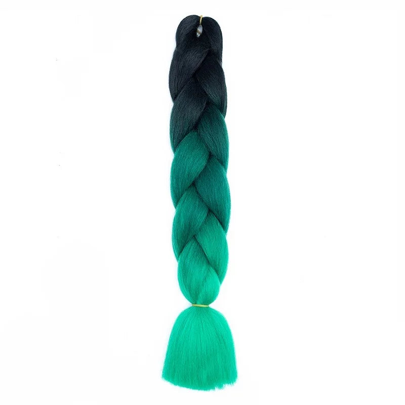 Long synthetic Yaki braids, 24 inches, straight style, from Corporación Turística, shown in the product image.
