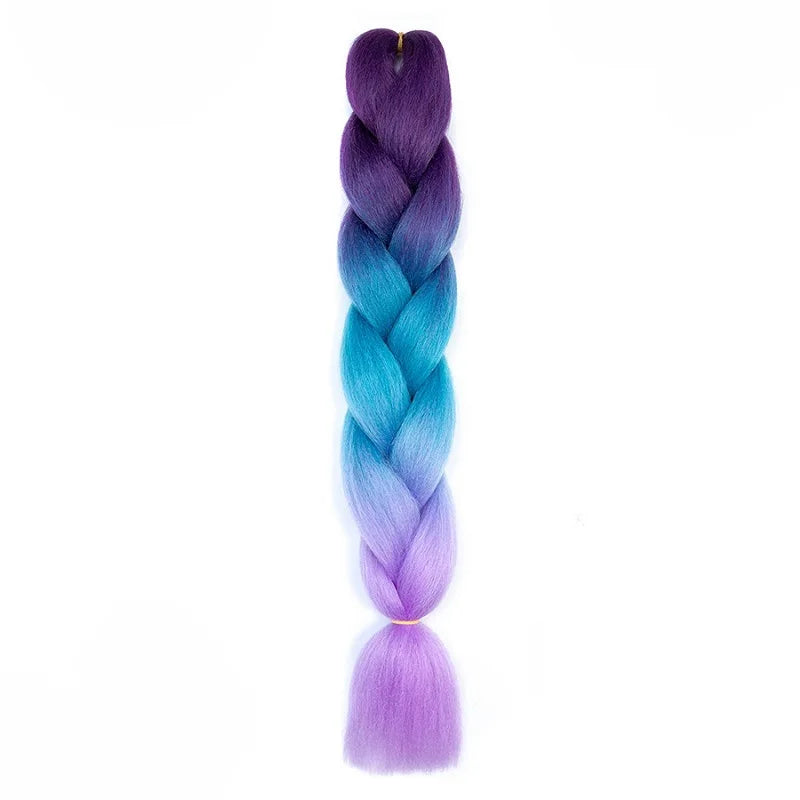 Long synthetic Yaki braids, 24 inches, straight style, from Corporación Turística, shown in a close-up image.