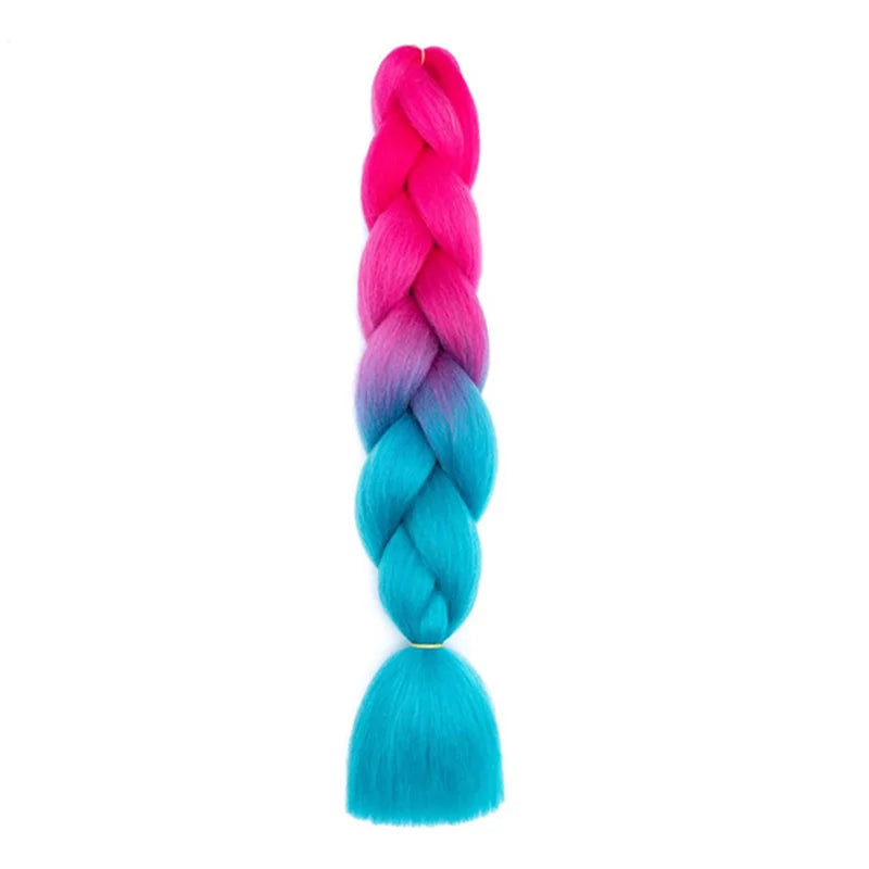 Long synthetic Yaki braids, 24 inches, straight, from Corporación Turística, shown in the product image.