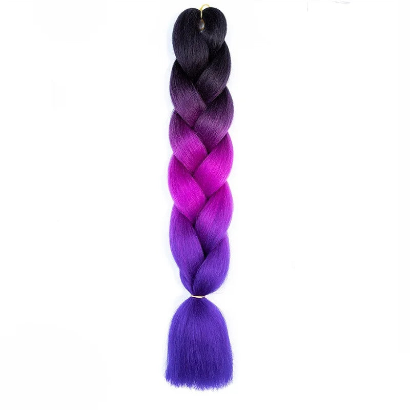 Long synthetic Yaki braids, 24 inches, straight style, from Corporación Turística, displayed in the image.
