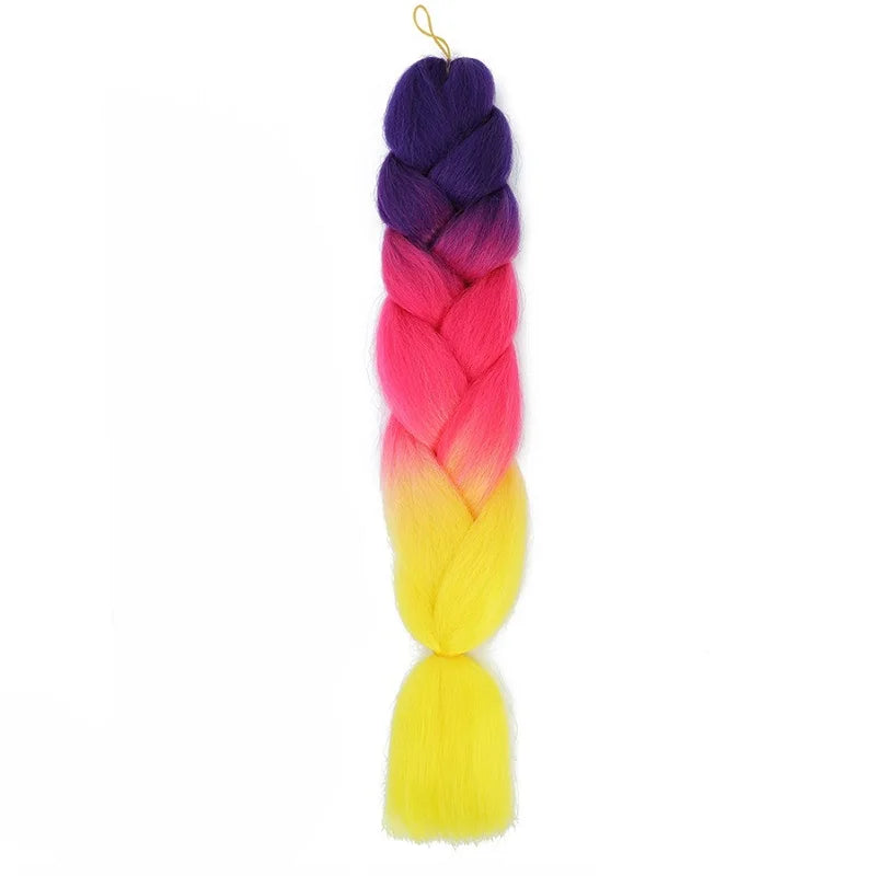 Long synthetic Yaki braid extensions from Corporación Turística, 24 inches straight and natural-looking for versatile hairstyles.