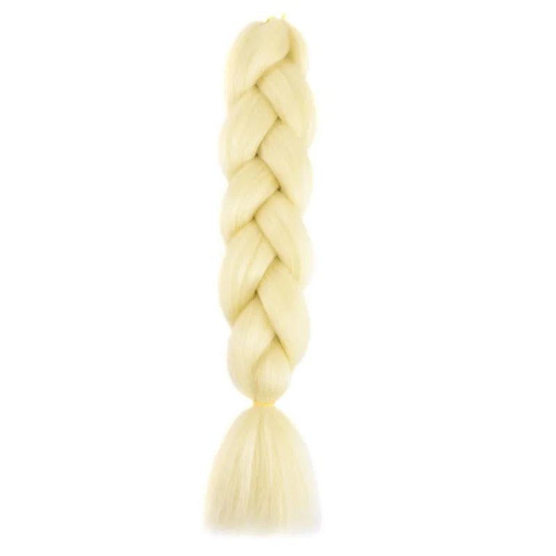 Long synthetic Yaki braid extensions, 24 inches, straight, from Corporación Turística, shown in a natural hair style style.