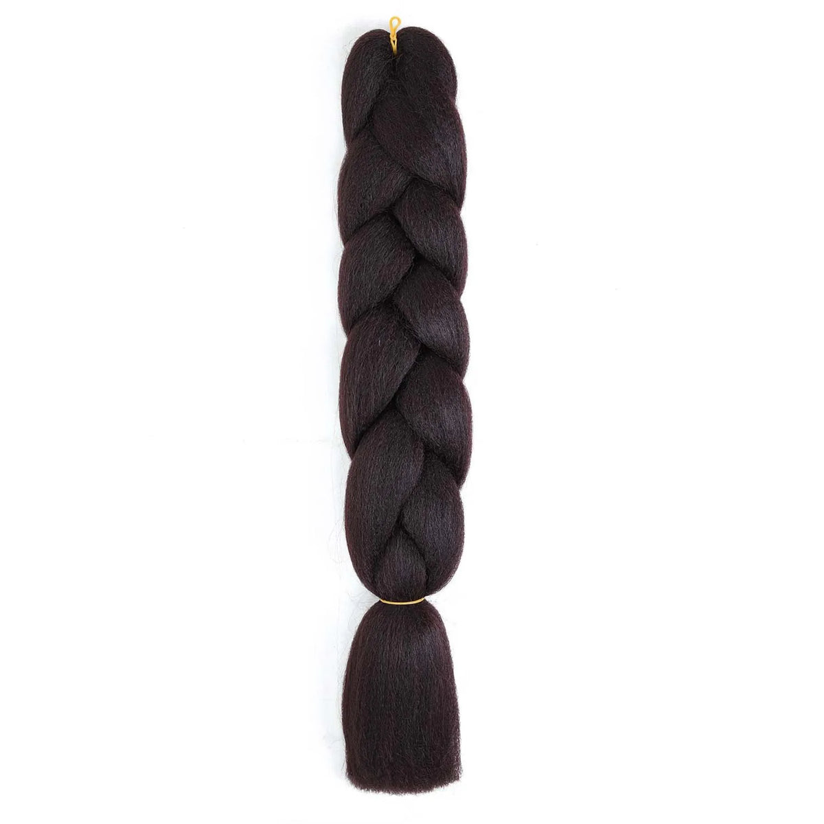 Long synthetic purple braided hair extensions from Corporación Turística, showcasing detailed braiding and vibrant color.