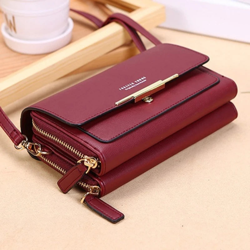 Sky blue Korean-style women's handbag with large capacity, elegant and informal design, suitable for carrying mobile devices.
