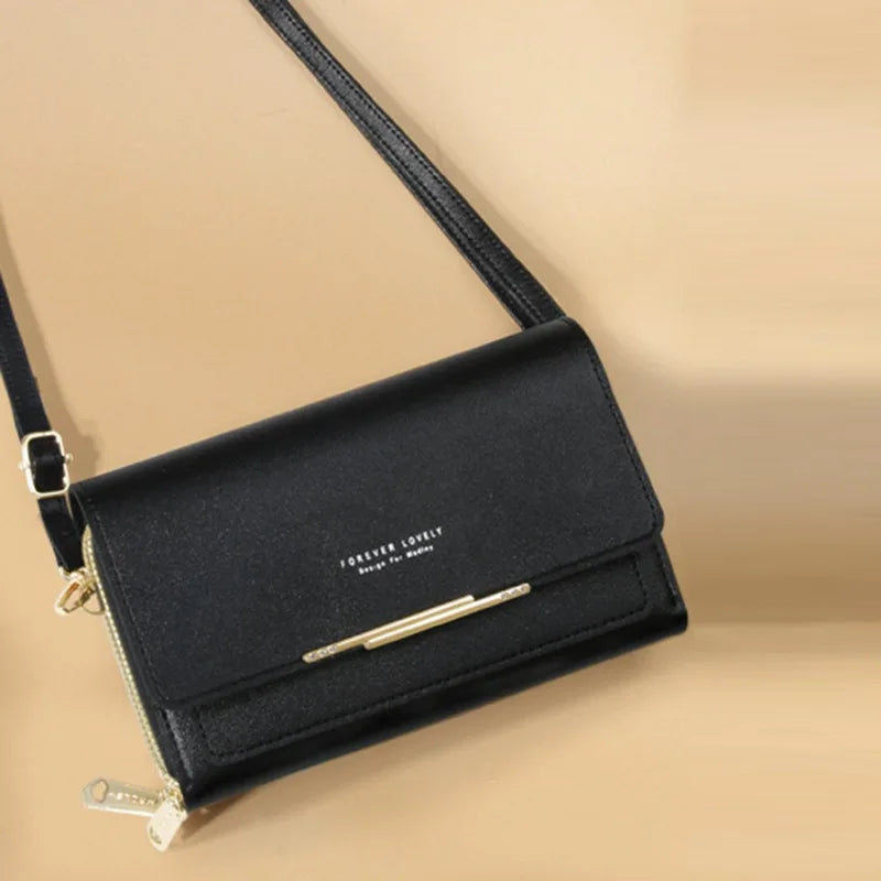 Sky blue Korean style women's handbag with large capacity, elegant and casual, featuring a mobile phone holder, by Corporación Turística.