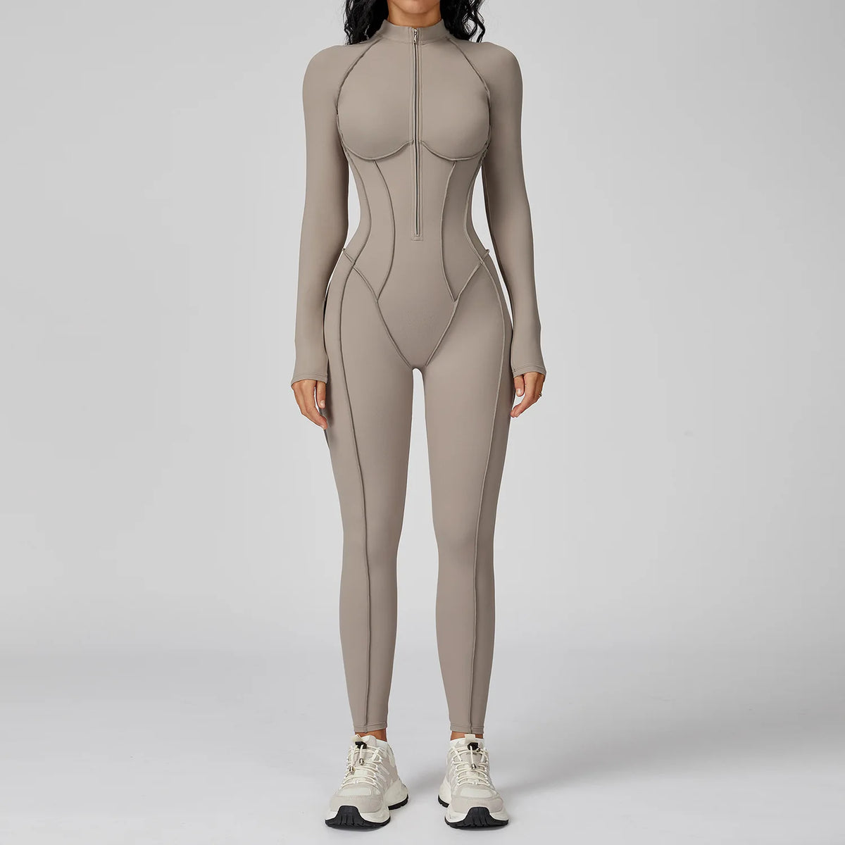 Black women's yoga jumpsuit by Corporación Turística featuring high elasticity and comfortable fit for active wear.