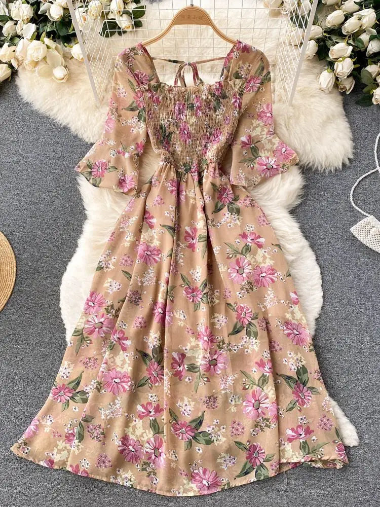 Yellow YuooMuoo women's dress with a stylish design, featuring a relaxed fit and modern trend-inspired look.