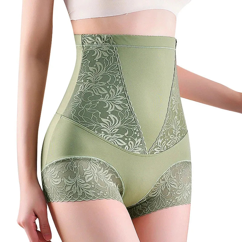 High-waisted shaping underwear by Corporación Turística featuring control design, in apricot color, for waist slimming and support.