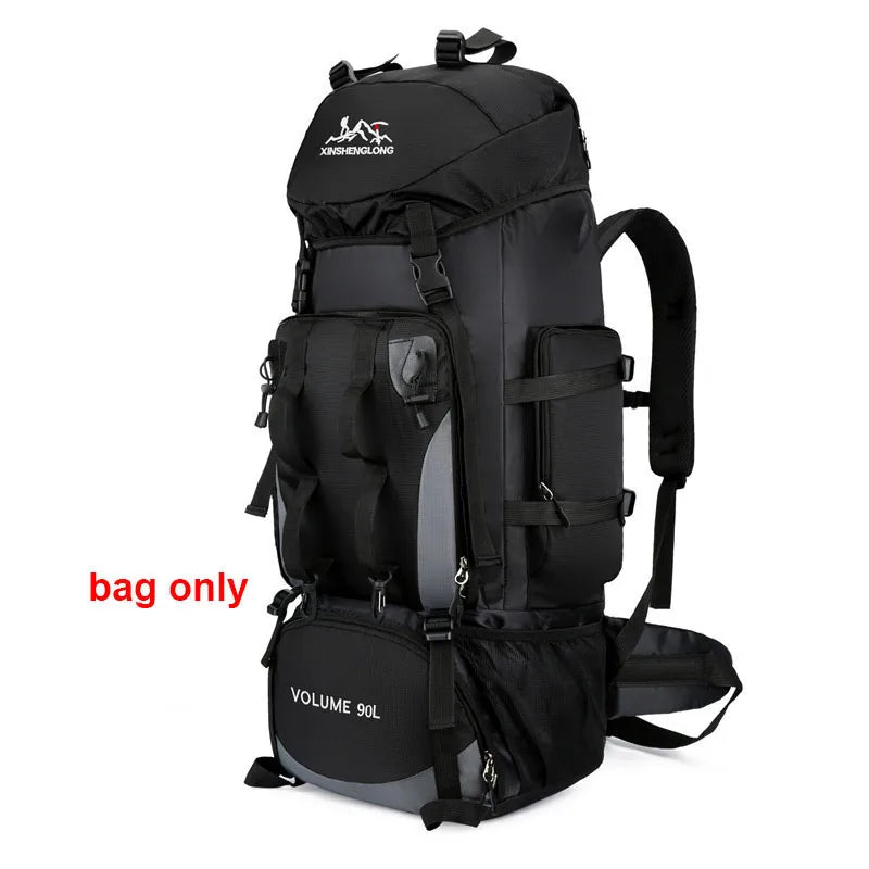 90L waterproof hiking and camping backpack by Corporación Turística, durable outdoor backpack with secure straps and spacious storage