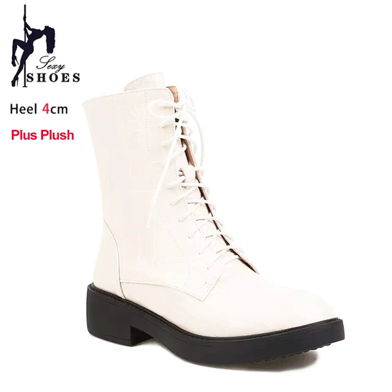 Women's new leather boots with side zipper from Corporación Turística, featuring stylish ankle-high design and sleek finish.