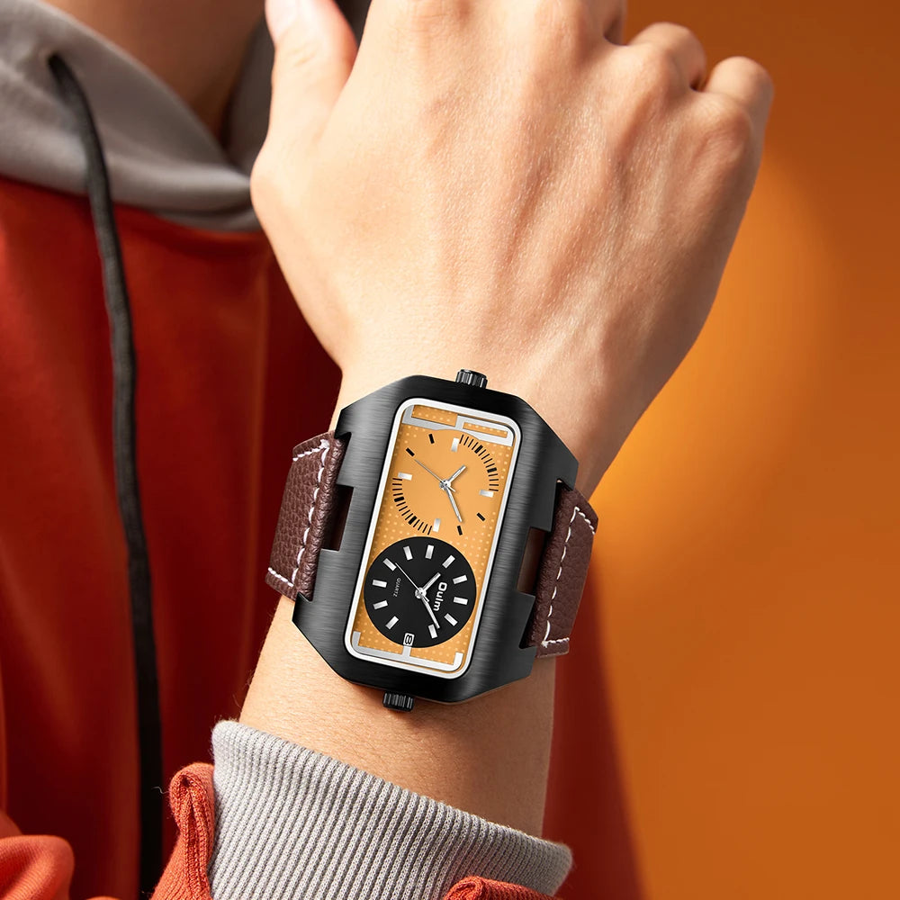 Men's fashion Oulm watch by Corporación Turística with a modern blue dial and fresh design, suitable for trendy, stylish looks.