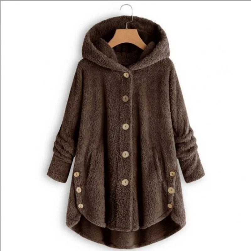 Light blue women's autumn and winter coat by Corporación Turística, warm and cozy with a stylish fit.
