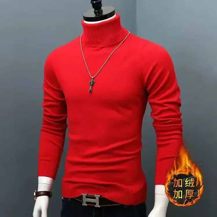 Blue thick and warm men's winter sweater by Corporación Turística, 3XL size, cozy knit for cold weather.