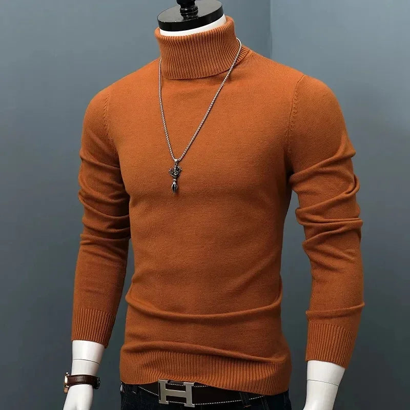 Thick, warm blue men's winter sweater from Corporación Turística, shown in 3XL size, suitable for cold weather.