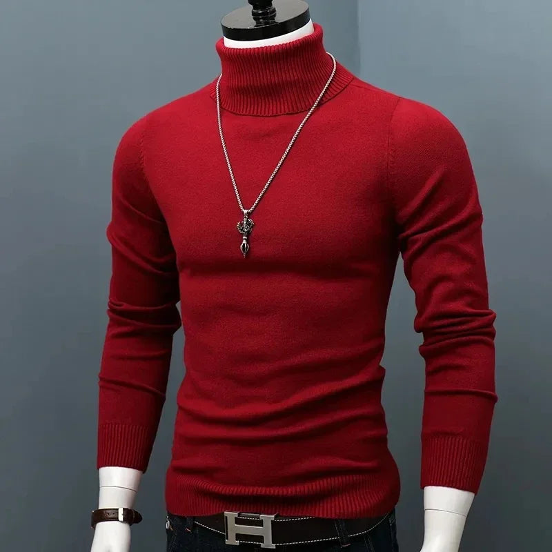Blue thick and warm men's winter sweater by Corporación Turística, shown in size 3XL, ideal for cold weather.