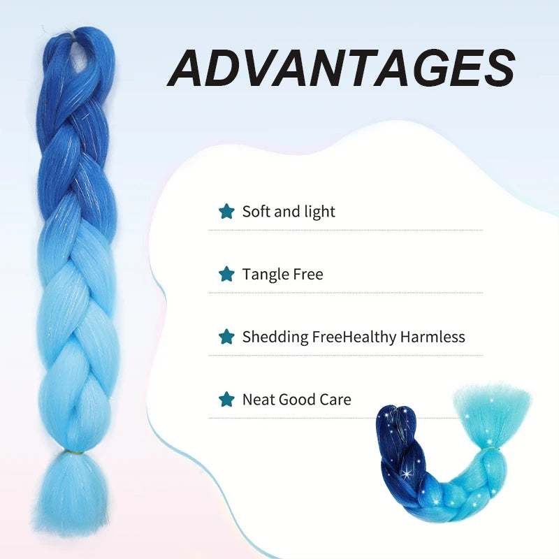 Colorful synthetic rainbow hair extensions from Corporación Turística, featuring shiny, vibrant hair strands.