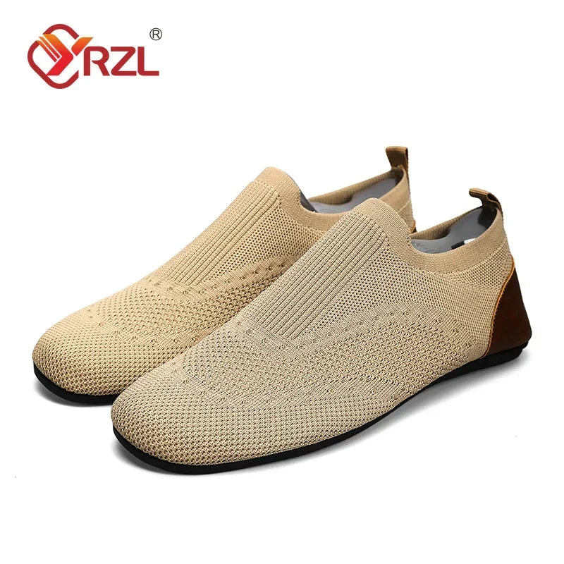 Beige YRZL moccasins for driving by Corporación Turística, soft leather shoes with slip-on design and comfortable fit.