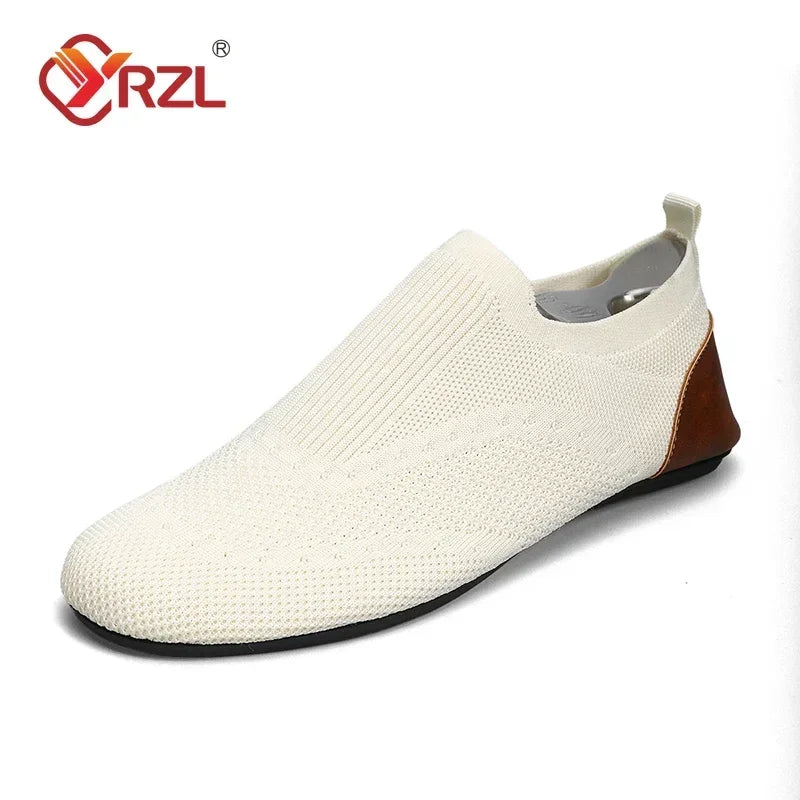 Beige YRZL moccasins for driving by Corporación Turística, soft leather shoes with a comfortable slip-on design.