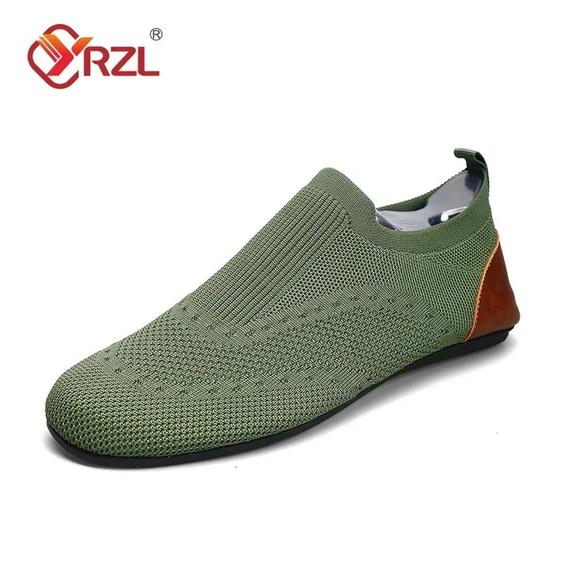 Beige YRZL moccasins for driving, soft and comfortable slip-on shoes by Corporación Turística, featuring smooth leather finish.