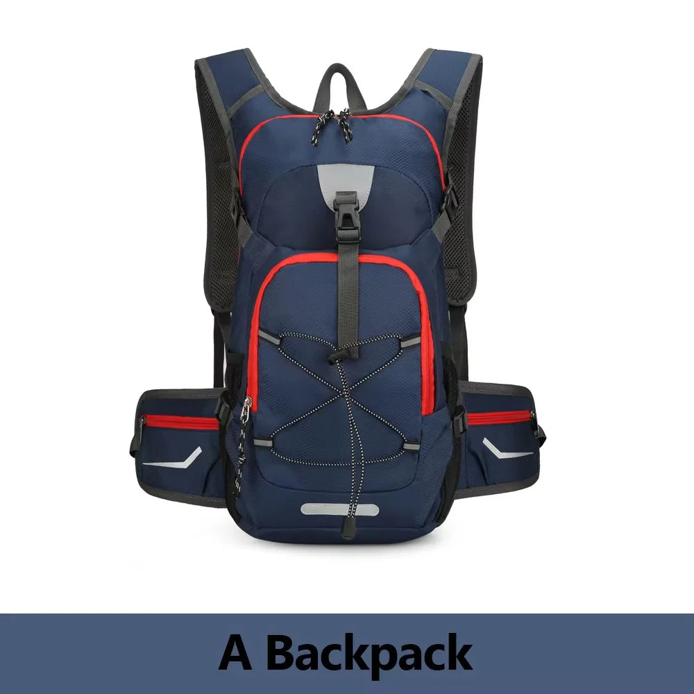 Lightweight hydration backpack for cycling and sports by Corporación Turística, with adjustable straps and water reservoir.