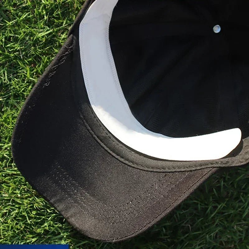 Black sweat-absorbing stickers for hats, 10/40 pack by Corporación Turística, showing adhesive side and fabric surface.
