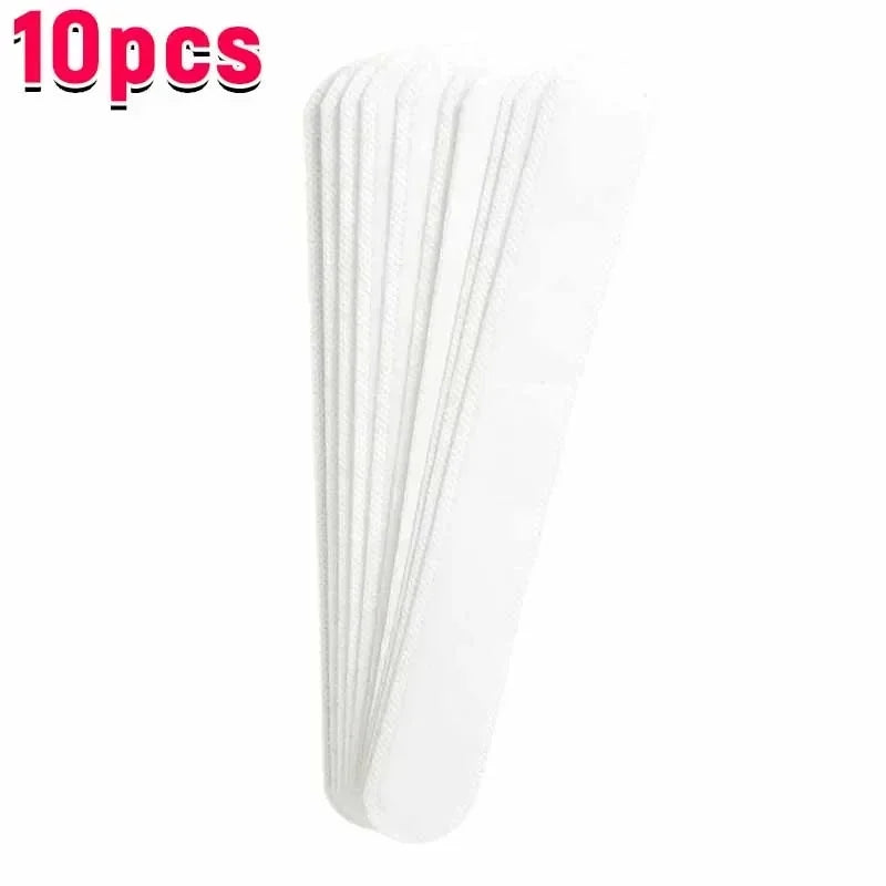Set of 10 to 40 absorbent sweat stickers for hats by Corporación Turística, shown on a black hat in the image.