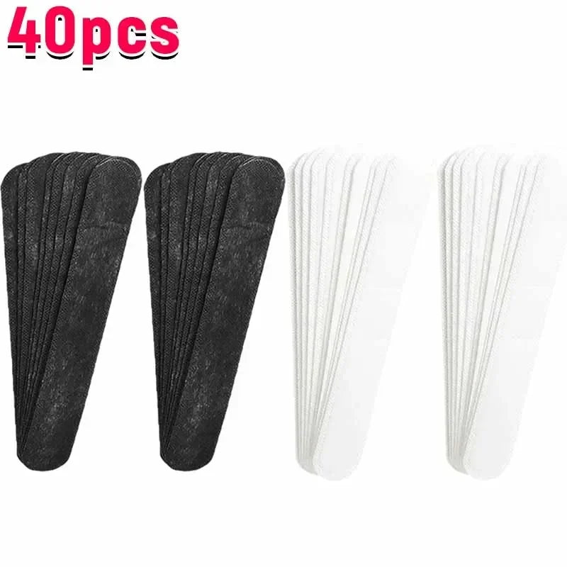 Set of 10/40 absorbent sweat stickers for hats by Corporación Turística, shown on a black hat.