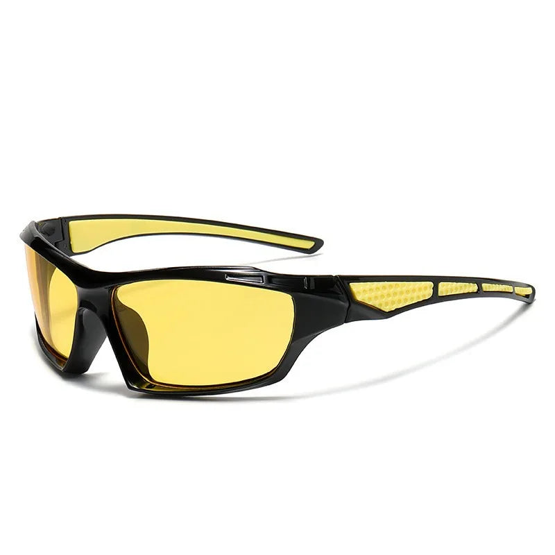 2026 Gafas de visión nocturna deportivas unisex de Corporación Turística, con montura negra y lentes para visión nocturna.