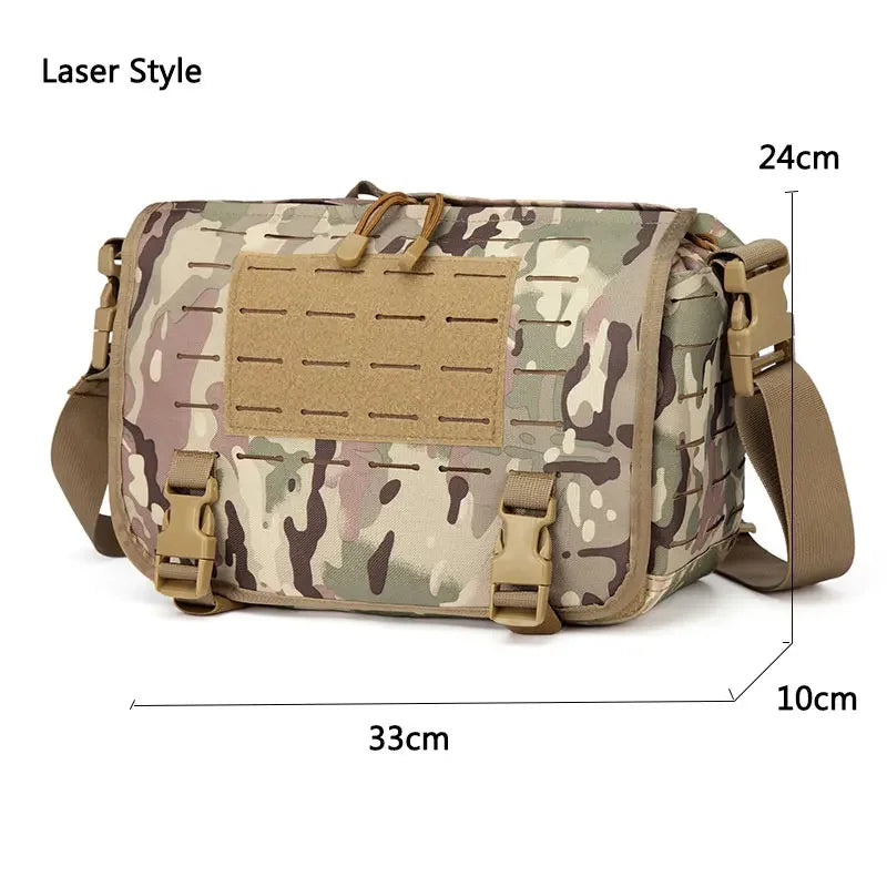 Black Corporación Turística travel, climbing, camping, tactical, and sports backpack with multiple compartments and straps.