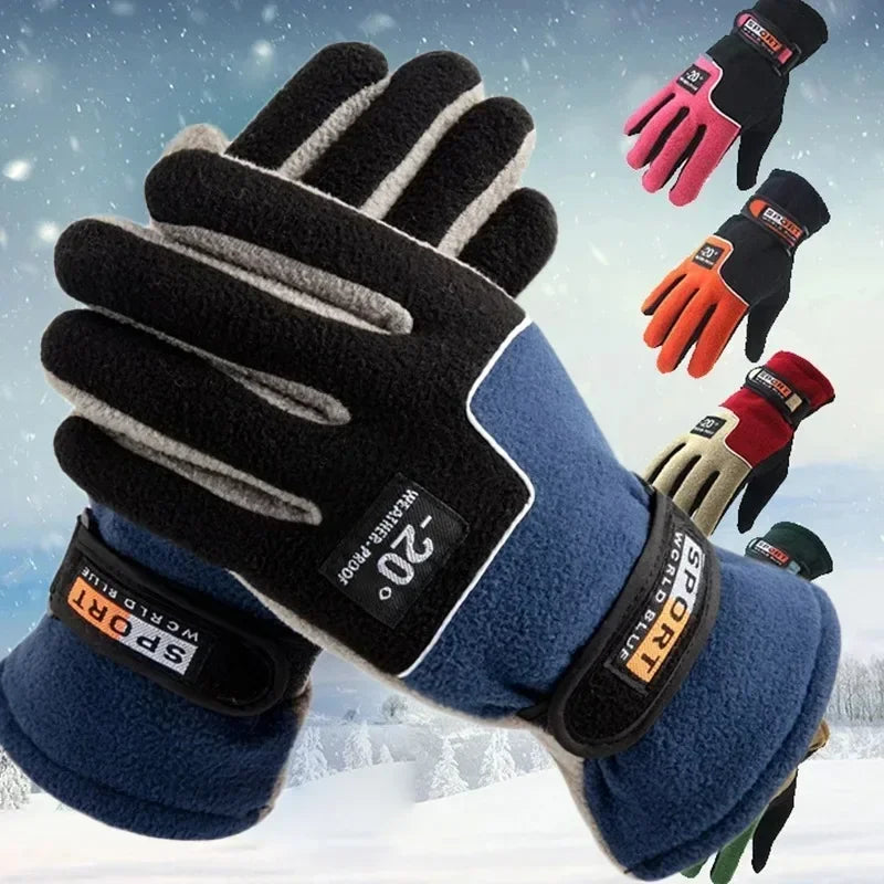 Black men's winter warm gloves and mittens from Corporación Turística, designed for cold weather comfort and insulation.