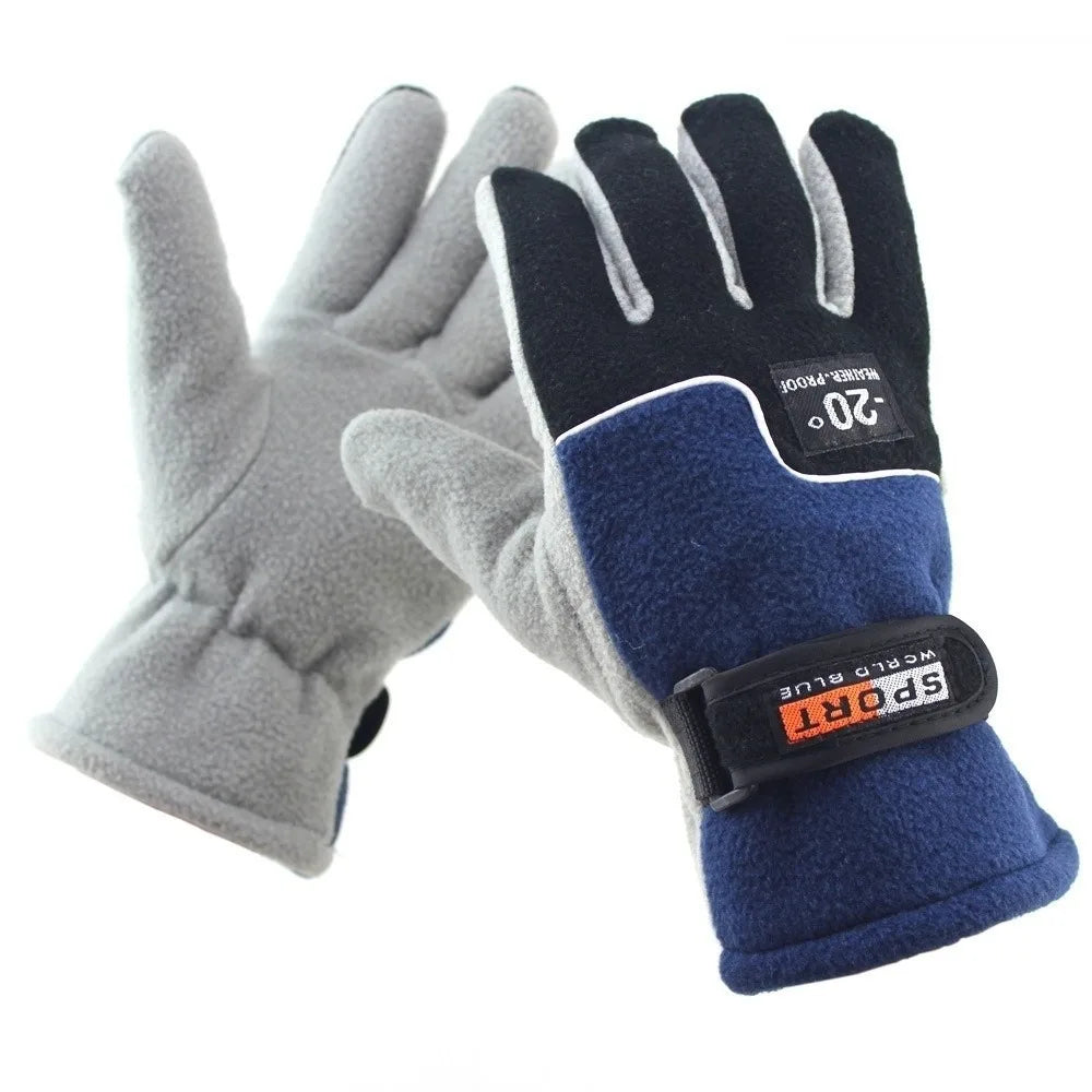 Black men's winter warm gloves and mittens from Corporación Turística, made of Cinc material for cold weather comfort.