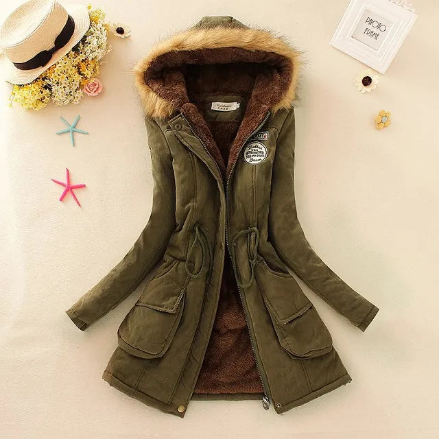 Black cotton women's jacket by Corporación Turística, fitted casual coat with a stylish, comfortable design for everyday wear.