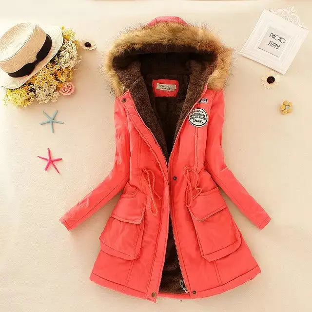 Black cotton women's jacket by Corporación Turística, fitted casual coat with a stylish, comfortable design.