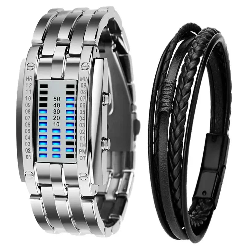 Black men's Lava watch by Corporación Turística with a water-resistant design and stylish bracelet.