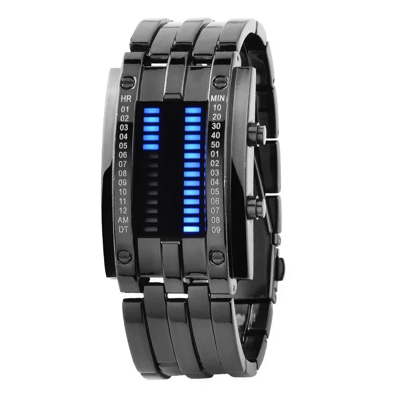 Black men's lava watch by Corporación Turística, water-resistant men's bracelet watch with durable design.