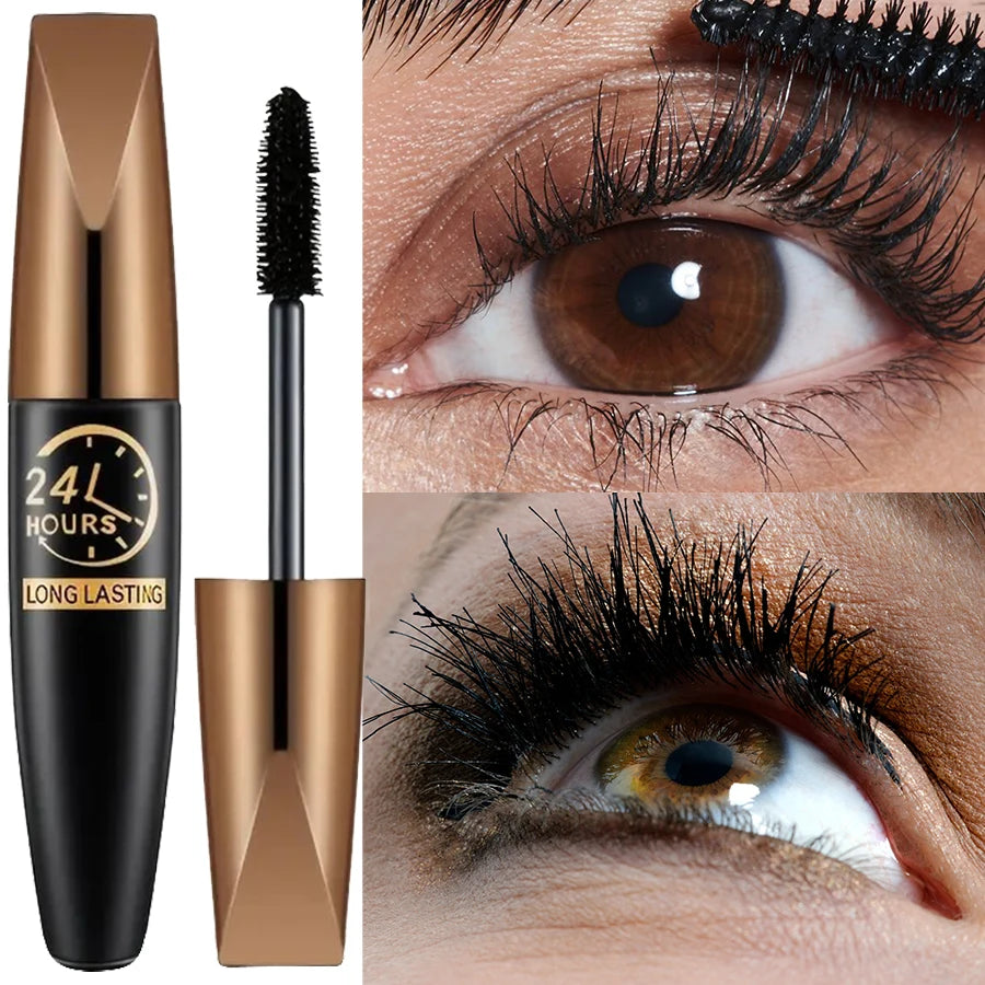 Black 5D waterproof eye mascara by Corporación Turística, featuring long-lasting, voluminous lashes.