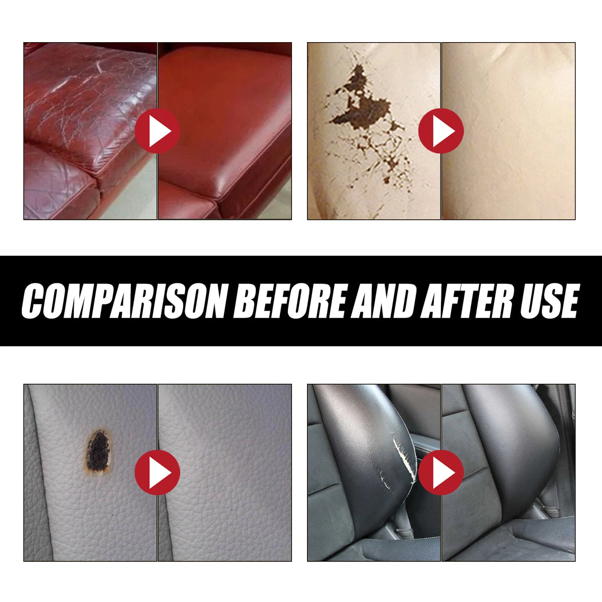 Black leather restoration paste from Corporación Turística, 60 ml, with natural filling for repairing and restoring leather surfaces.