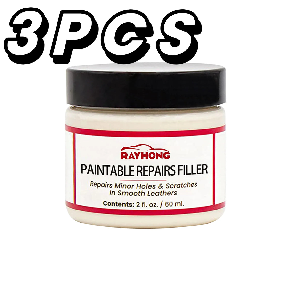 Black leather restorer paste in a 60 ml container by Corporación Turística, designed to repair and condition leather surfaces.
