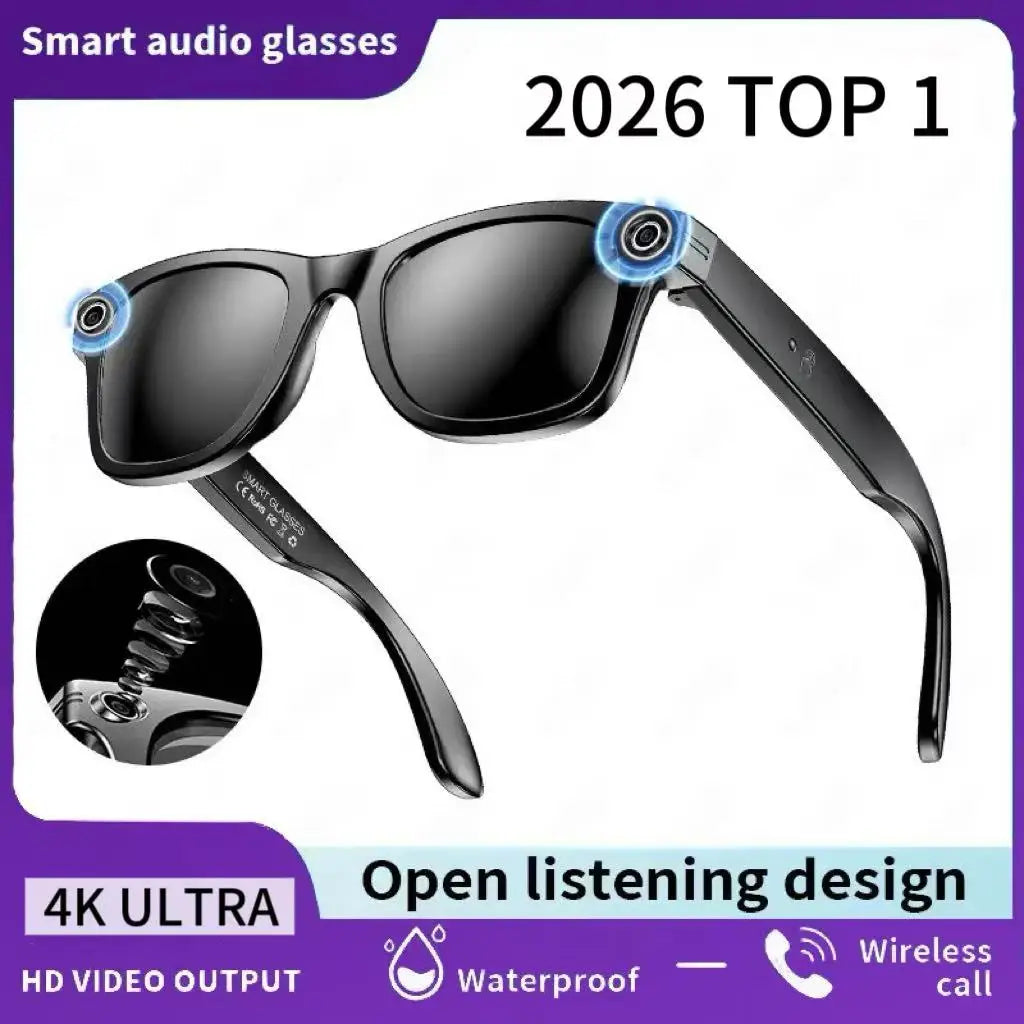 Black Meta AI TOP 1 smart glasses with 13MP camera from Corporación Turística, featuring sleek design and integrated camera.