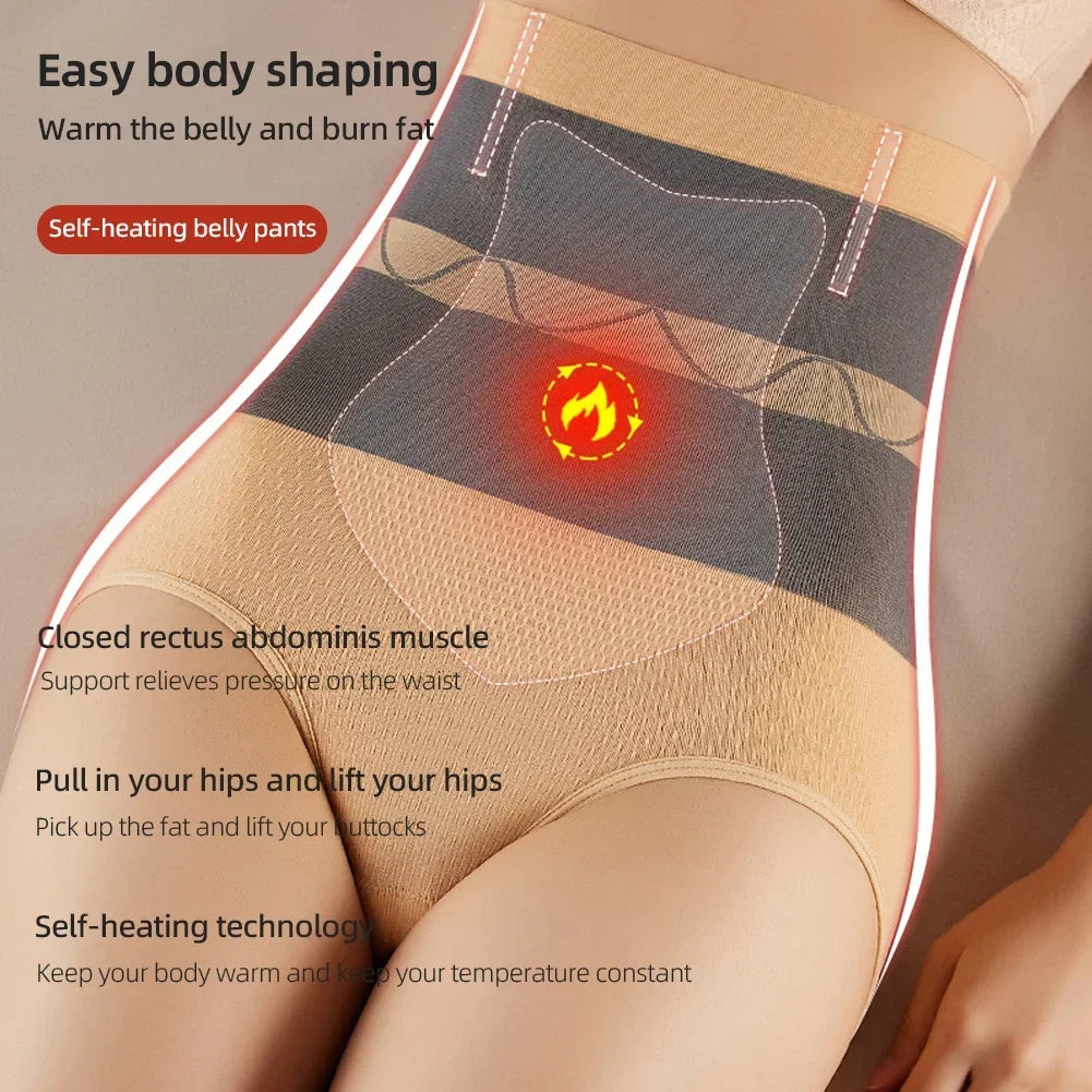 High-waisted slimming shaping briefs for women by Corporación Turística, black, providing waist control and a smooth silhouette.